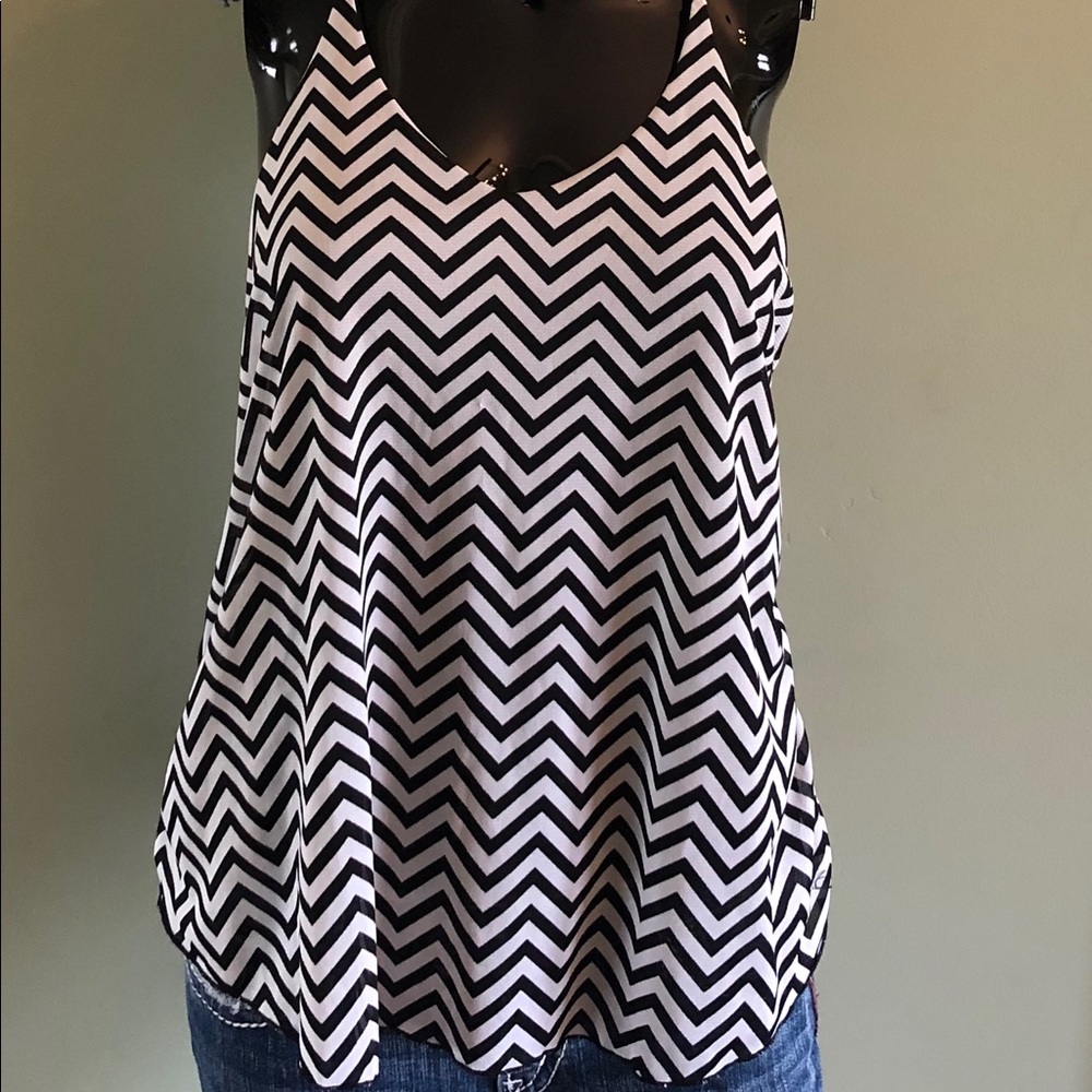 Black and white tank top